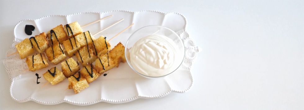 Pandoro Stick con Crema Calda al Mascarpone