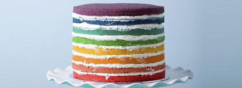 Torta unicorno tutta in panna  Torte, Torte unicorno, Torta arcobaleno
