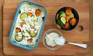 Lasagne vegetariane con zucchine Lasagne vegetariane con zucchine