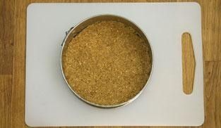 stendere uno strato omogeno e compatto di biscotti nella teglia stendere uno strato omogeno e compatto di biscotti nella teglia